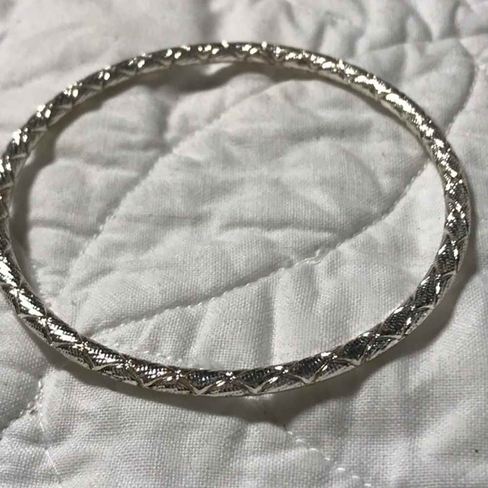 Bangle Bracelets In Silver Tone, Thin - image 3